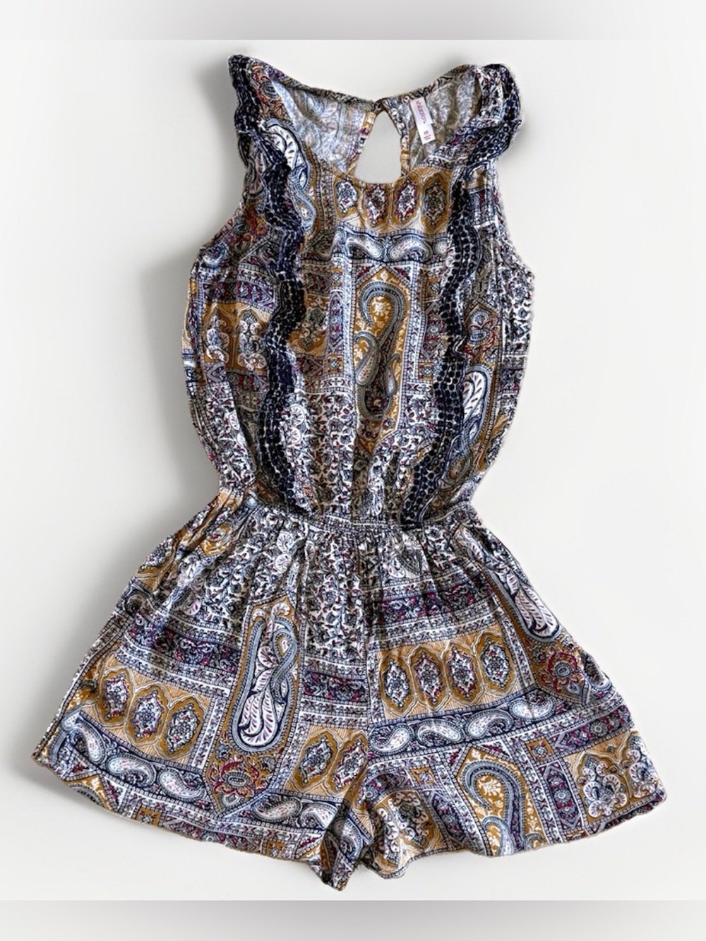 Xhilaration Paisley Boho Romper Size XS